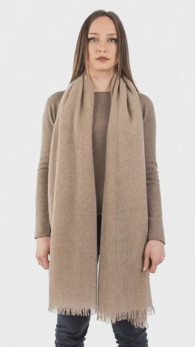Mink Women's 100% Cashmere Pashmina, view 5