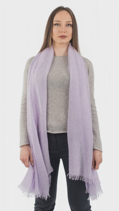 Lilac Women's 100% Cashmere Pashmina, view 5