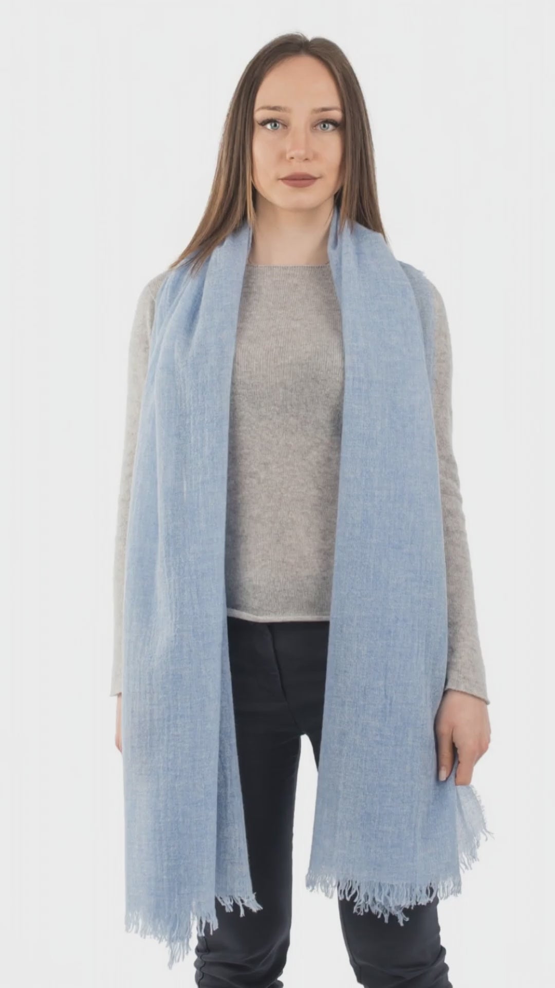 Sky Women's 100% Cashmere Pashmina, view 5