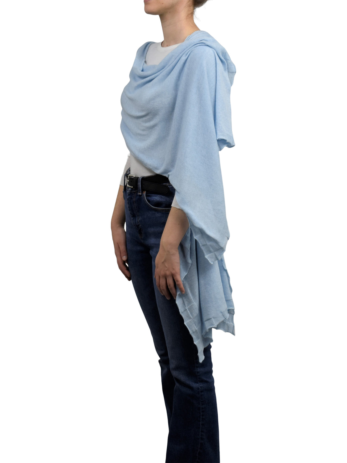 Sky Women's Cotton and Cashmere Wrap, view 2