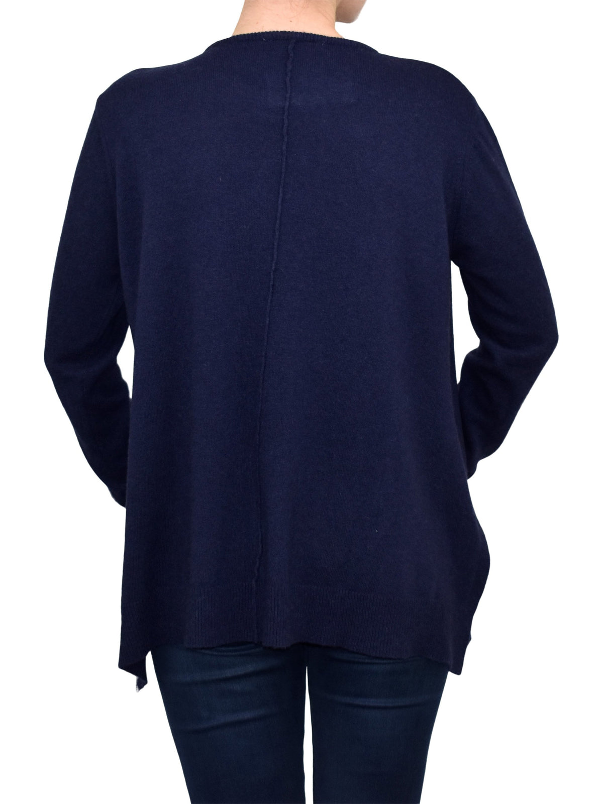 Blue Women's A-Line Cashmere Blend Oversized Sweater, view 3