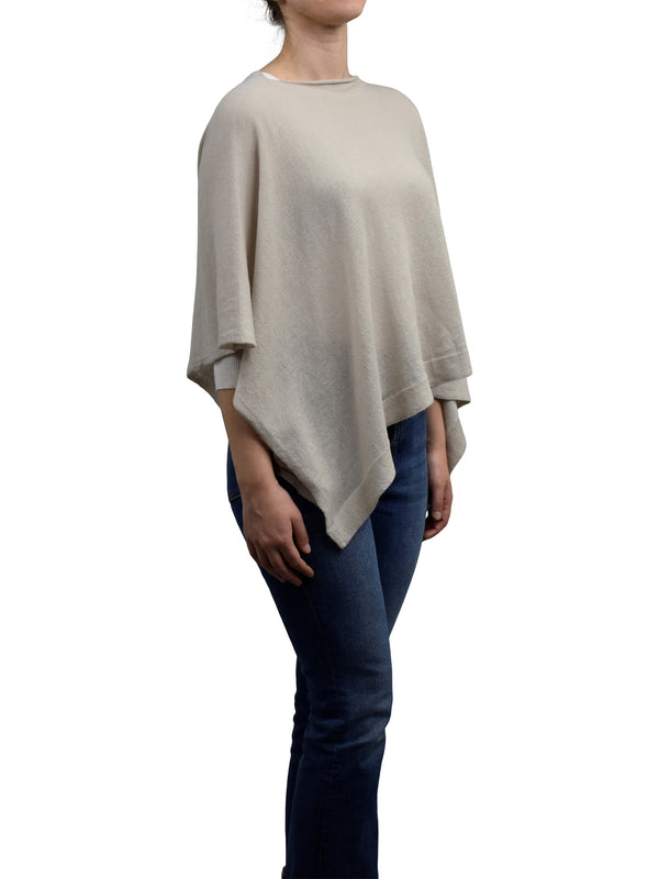 Poncho 85% cotton 15% cashmere | Dalle Piane Cashmere