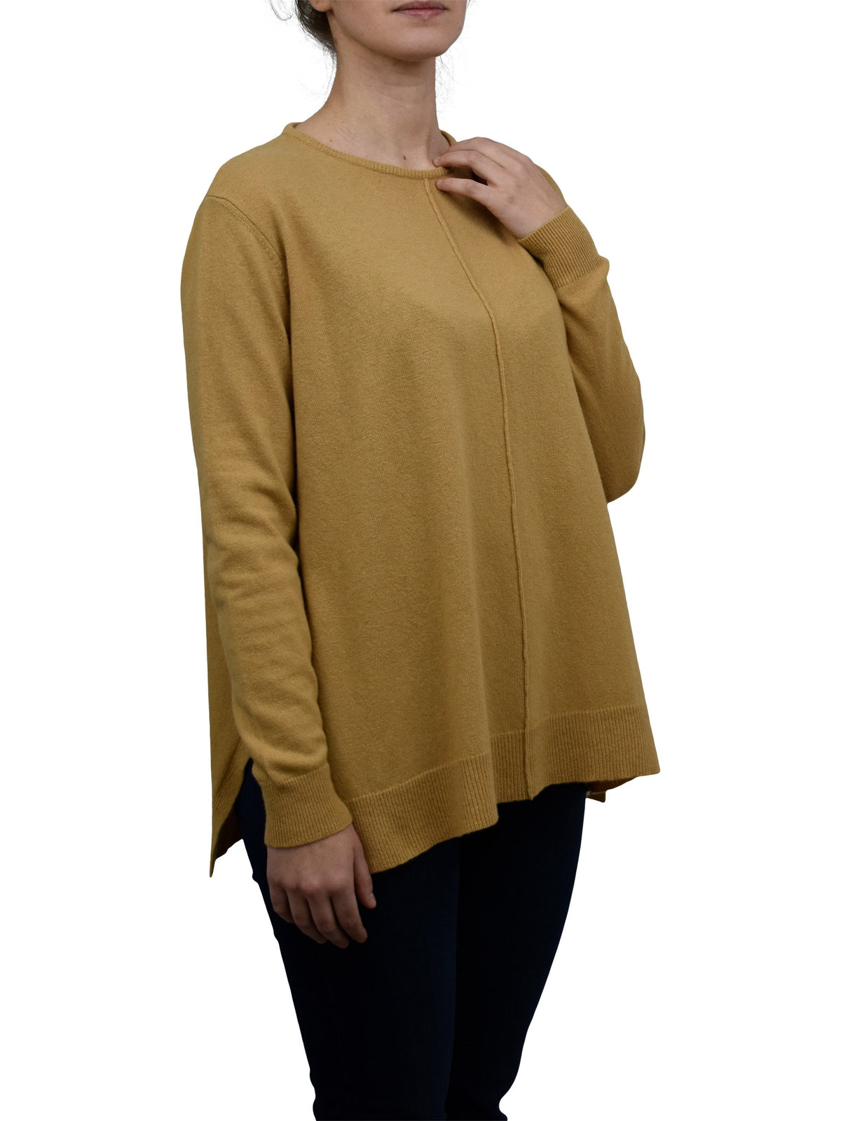Camel Women's A-Line Cashmere Blend Oversized Sweater, view 2