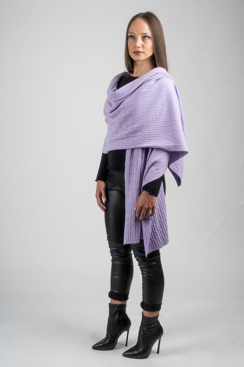 Stola a treccine misto cashmere | Dalle Piane Cashmere
