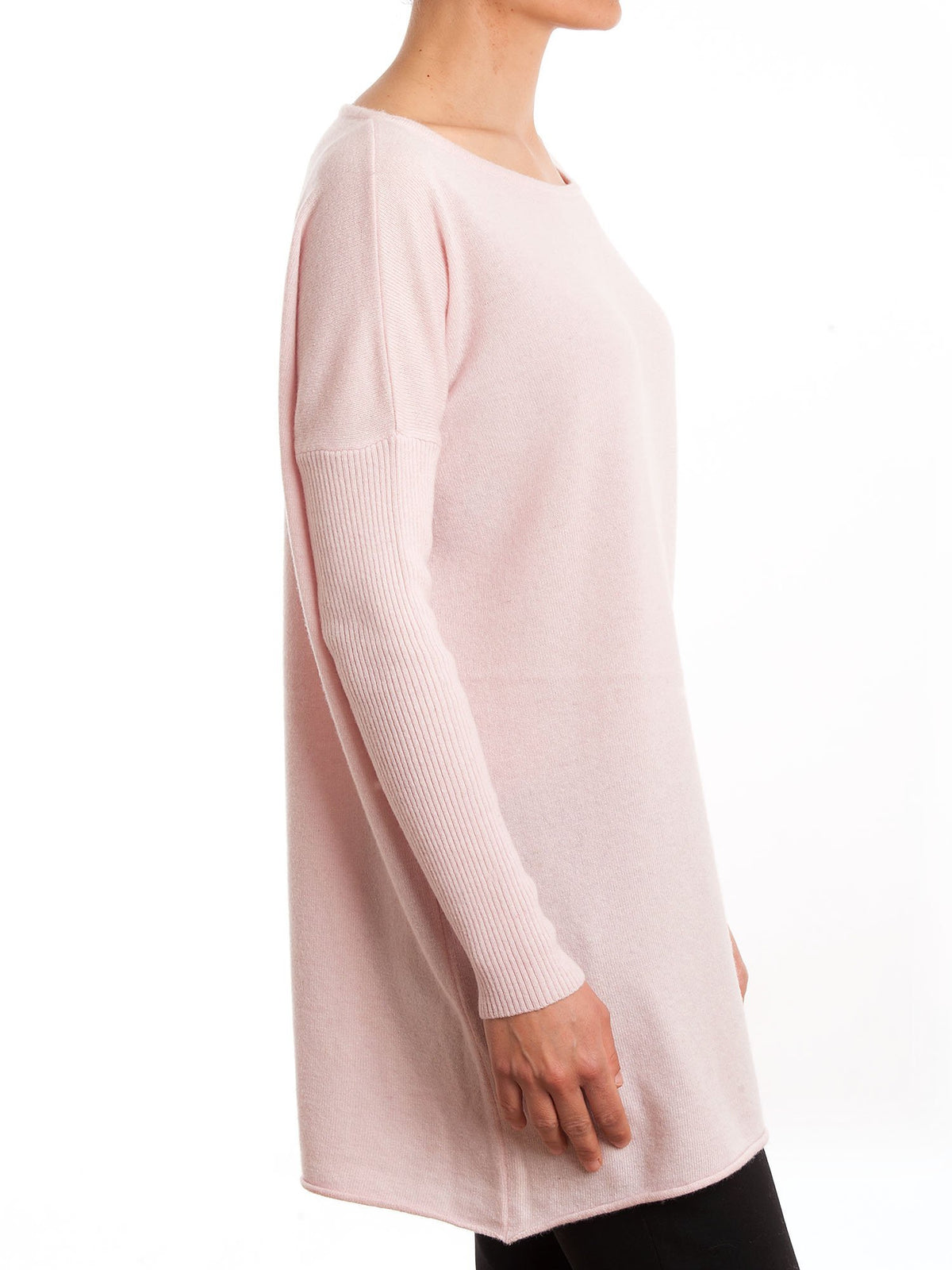 Pink Women's Cashmere Blend Oversized Sweater, view 2