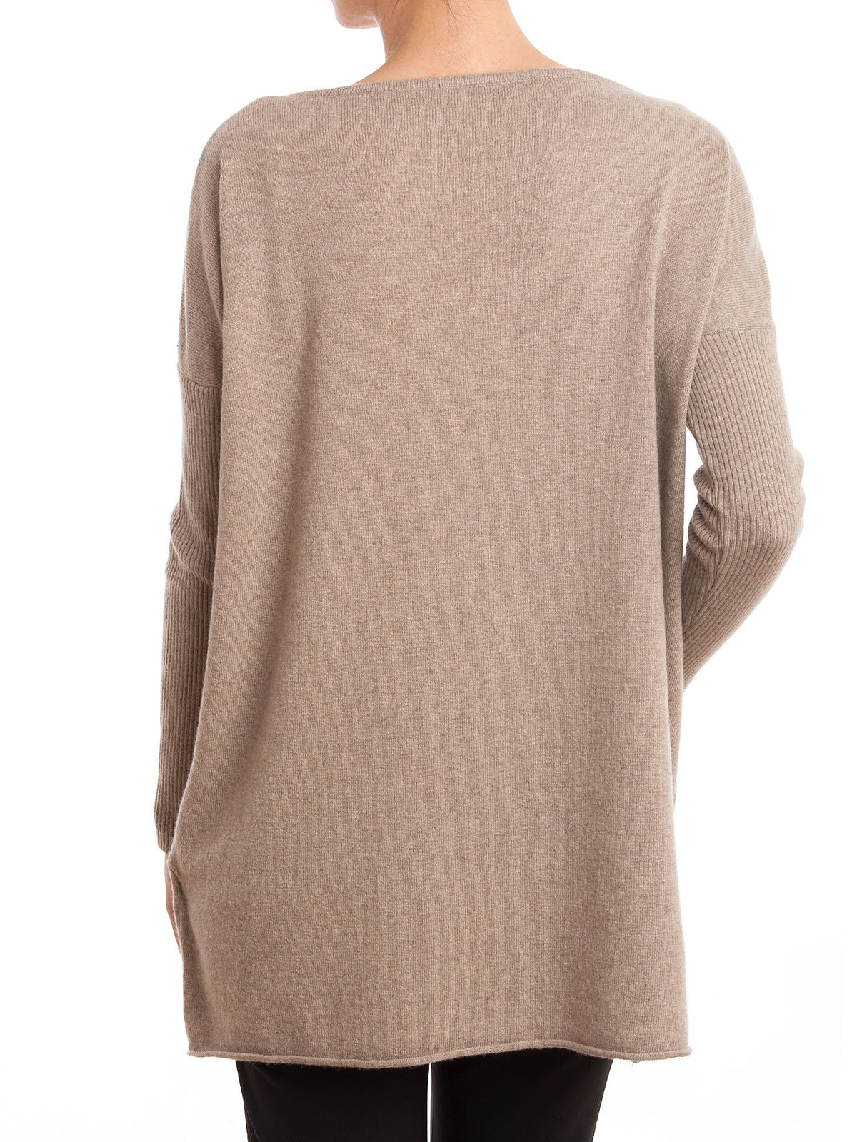 Mink Women's Cashmere Blend Oversized Sweater, view 2
