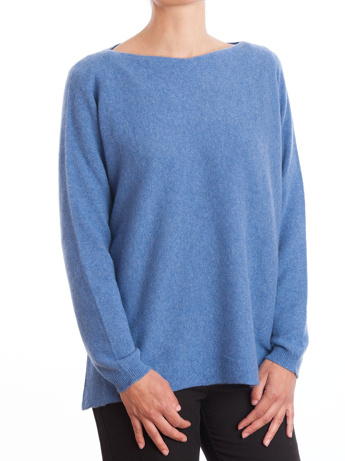 Light Blue Women's 100% Cashmere Oversized Sweater
