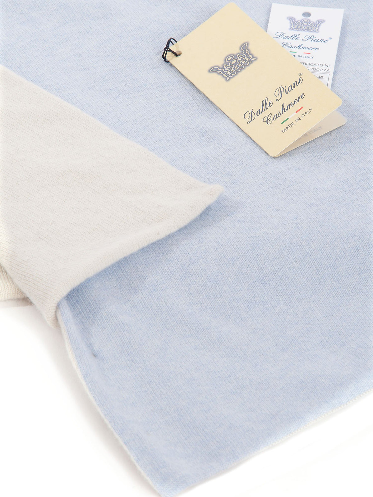Sky Two-Tone 100% Cashmere Baby Blanket, view 3