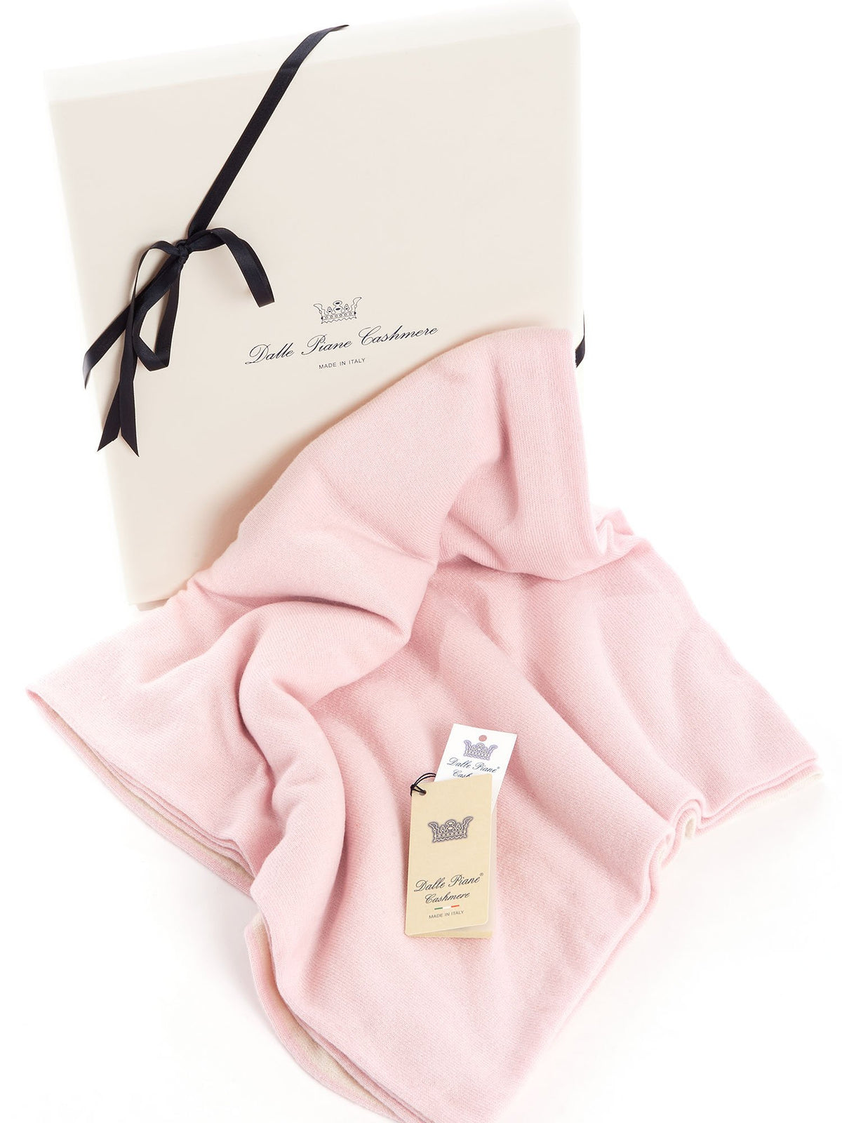 Pink Two-Tone 100% Cashmere Baby Blanket