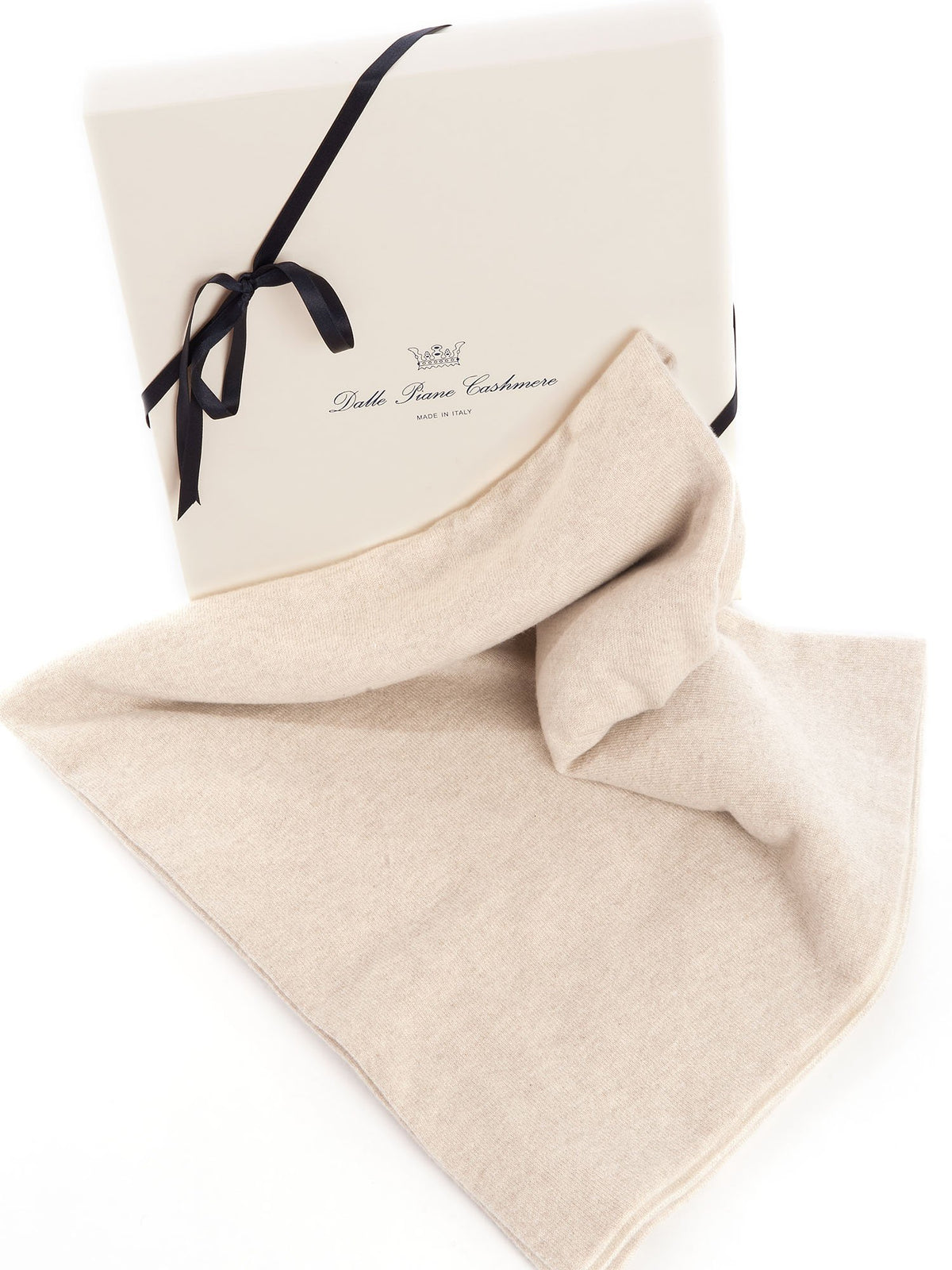 Beige Two-Tone 100% Cashmere Baby Blanket