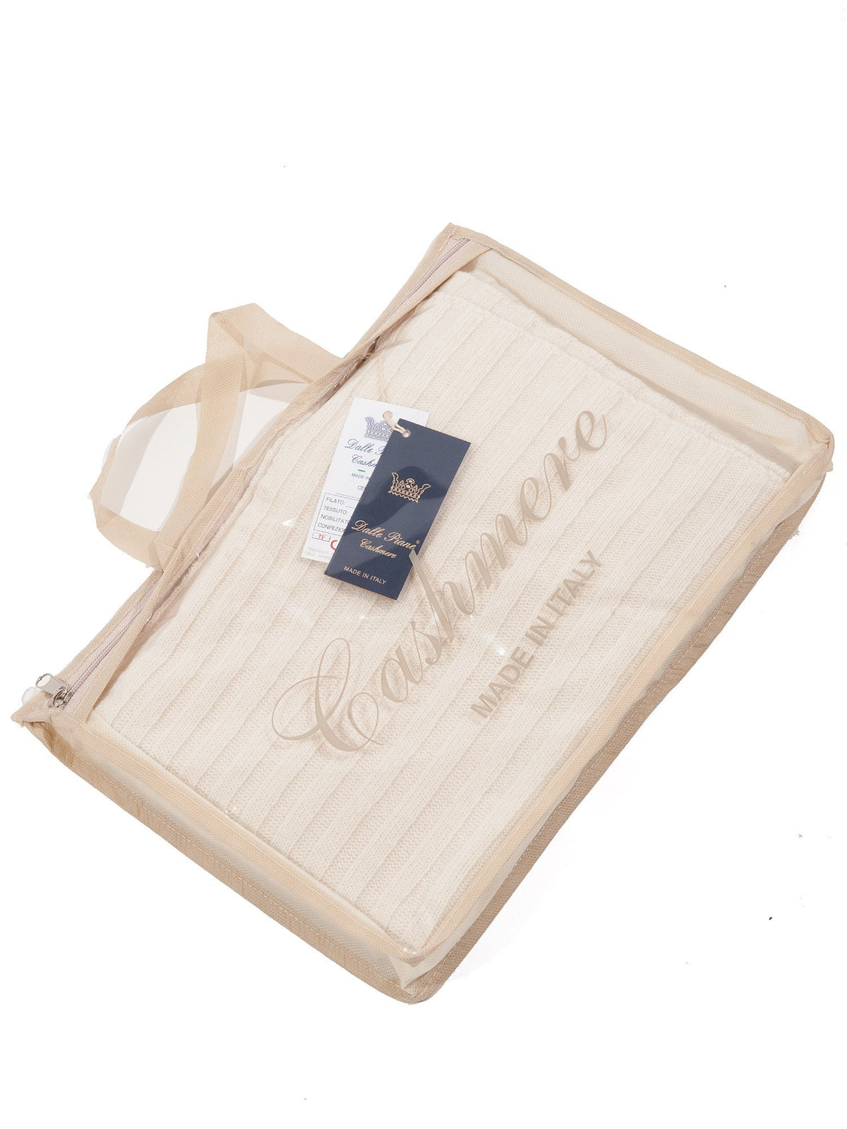 Cream Cashmere Blend Scarf and Beanie Set, view 5
