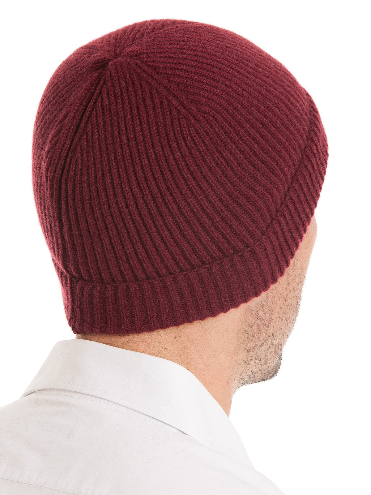 Burgundy Men's 100% Cashmere Beanie
