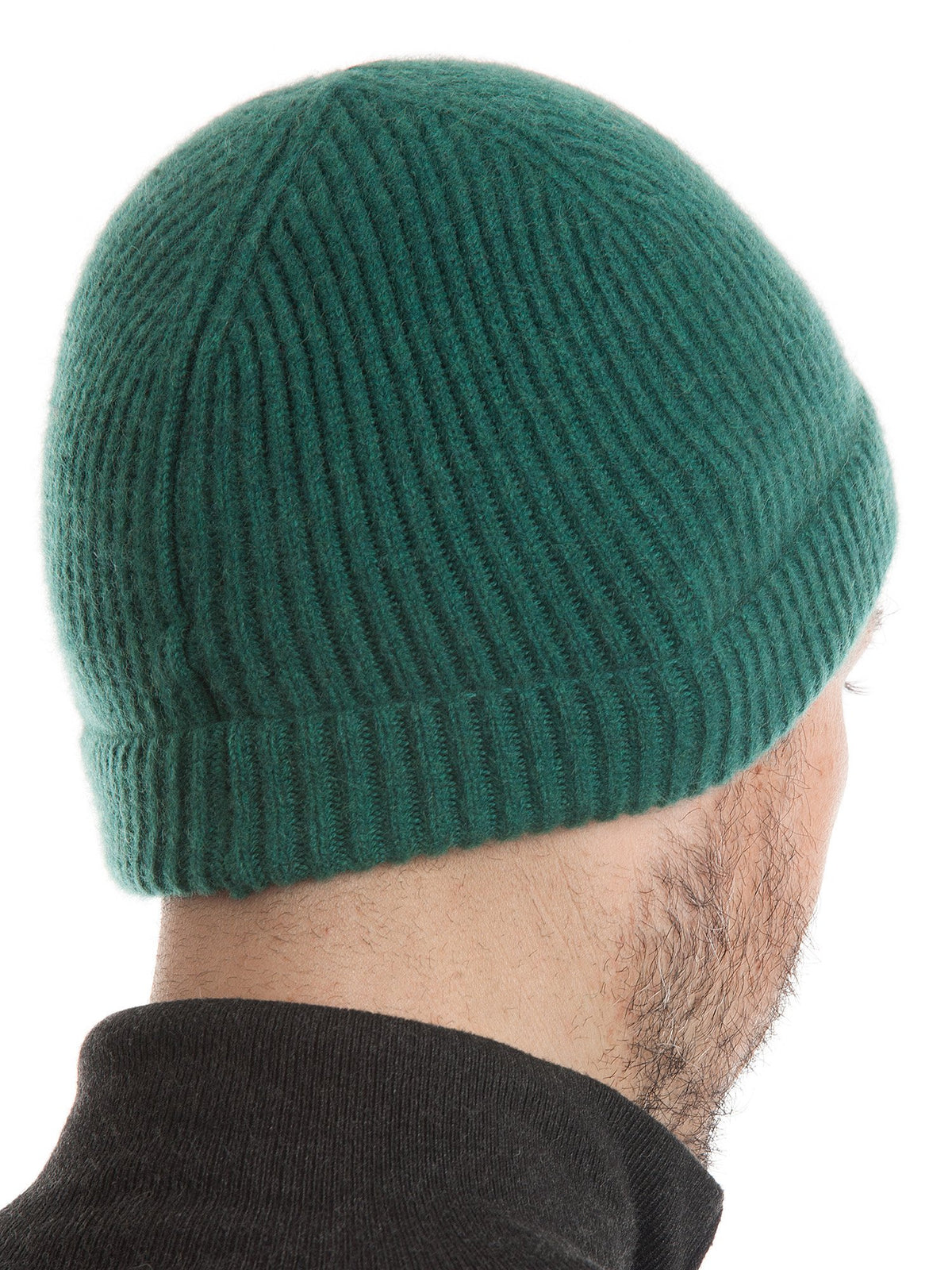 Green Men's 100% Cashmere Beanie