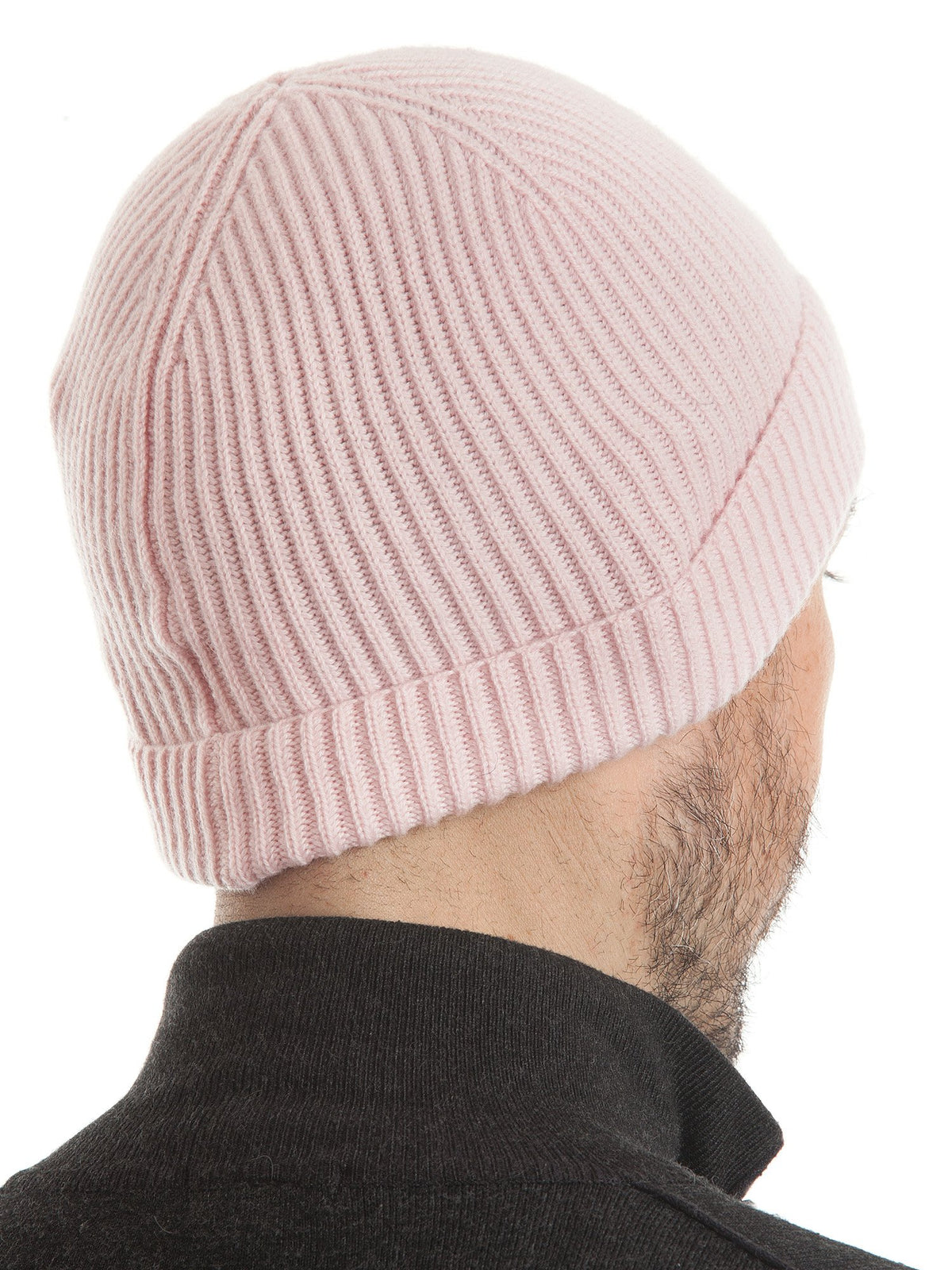 Pink Men's 100% Cashmere Beanie