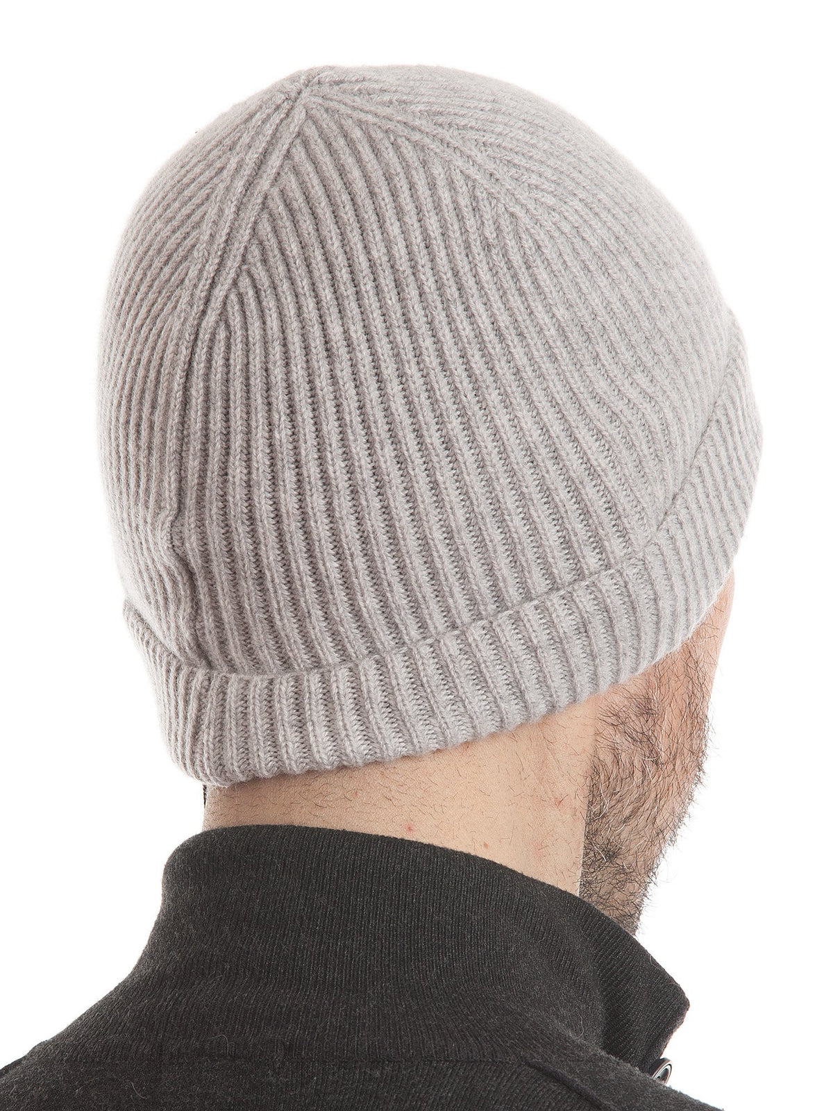 Gray Men's 100% Cashmere Beanie