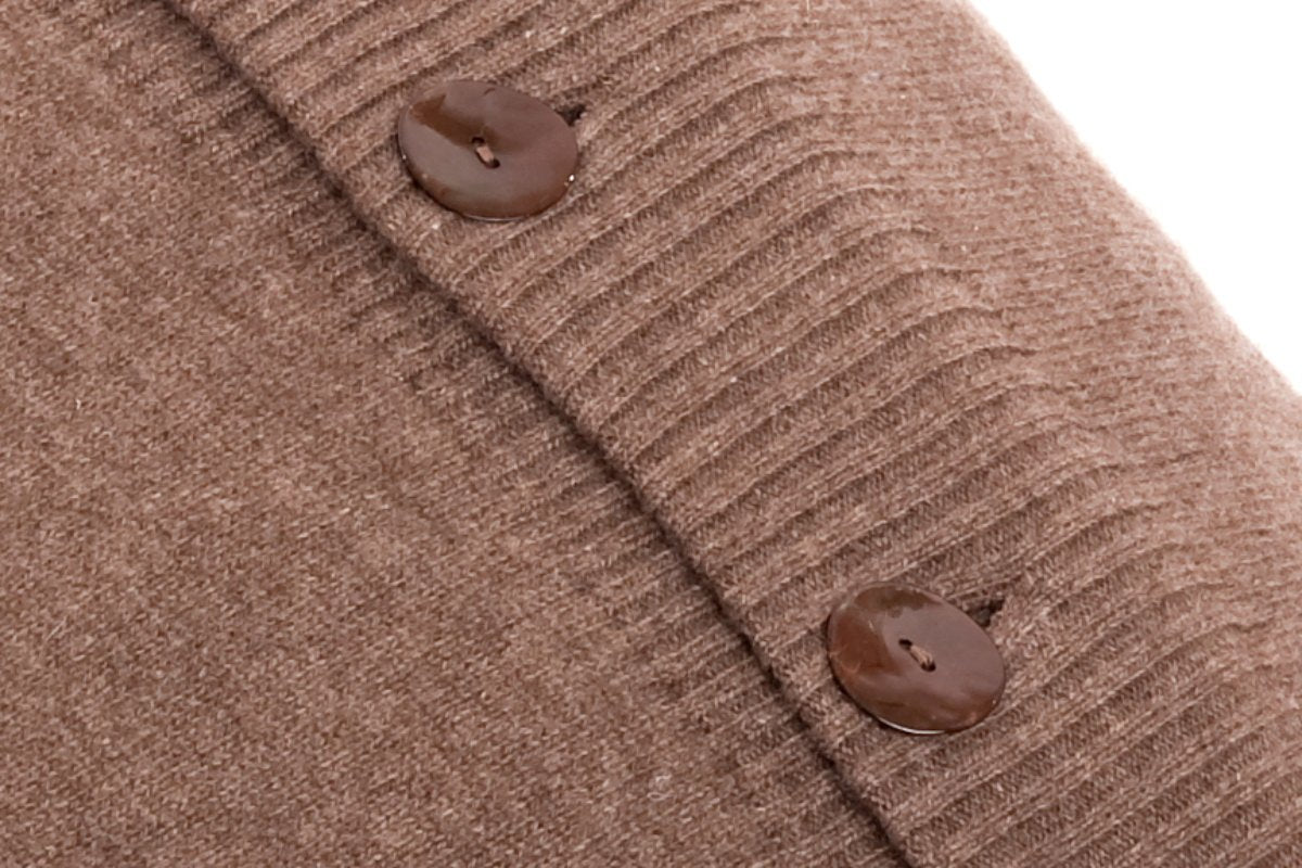 Mink 100% Cashmere Pillow With Buttons, view 2
