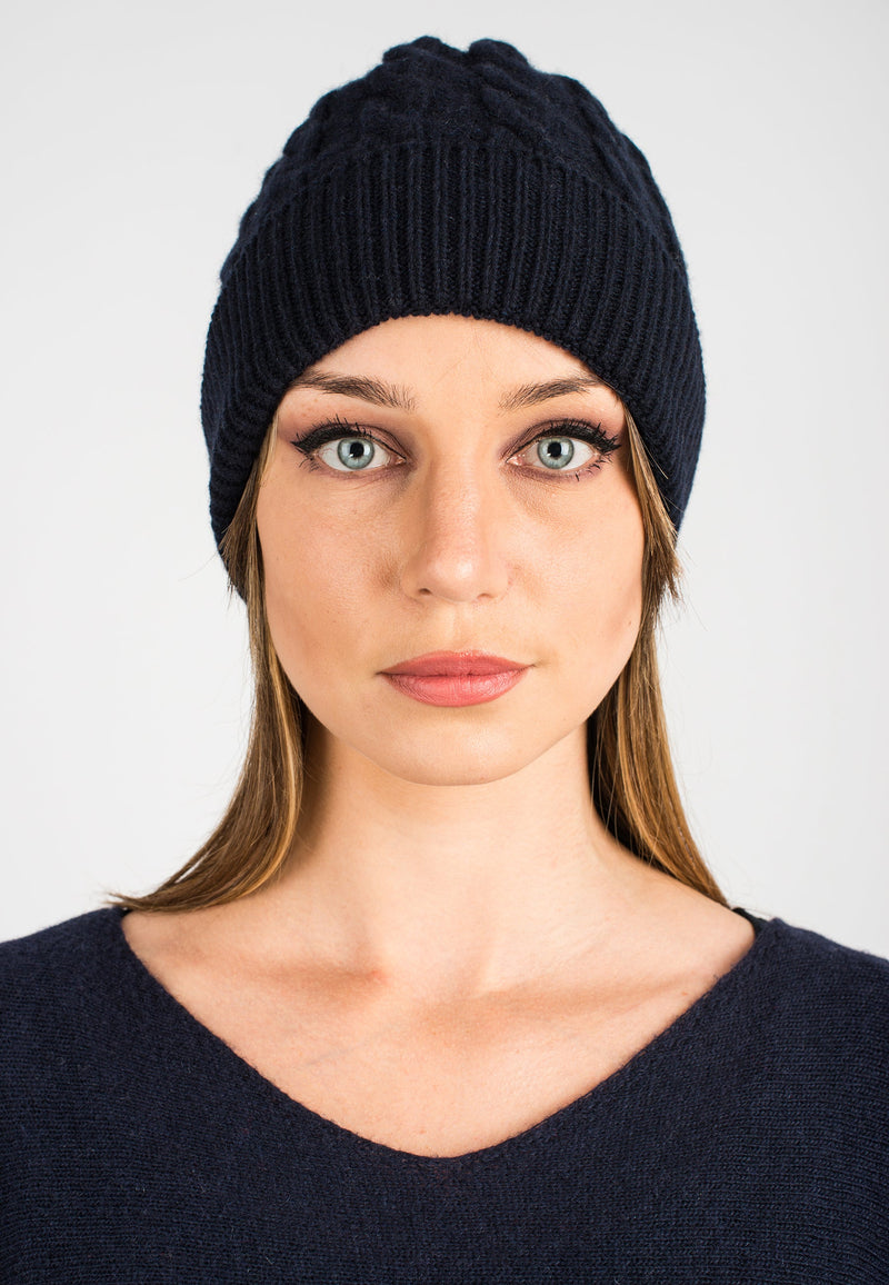Regenerated 100% Cashmere Braided Hat | Dalle Piane Cashmere