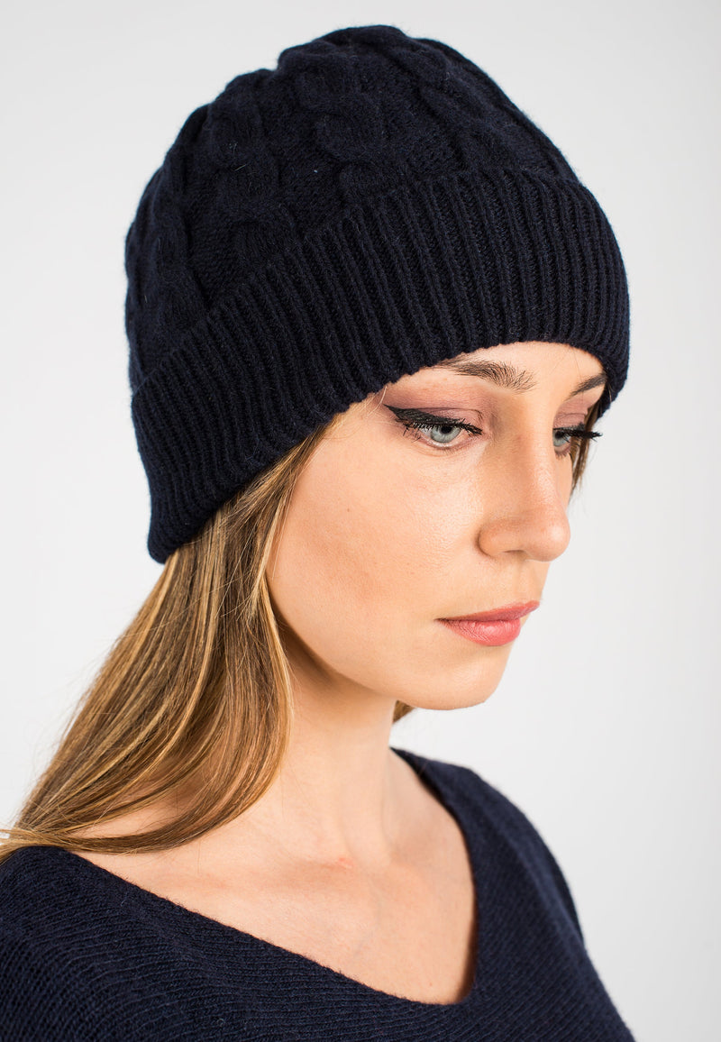 Regenerated 100% Cashmere Braided Hat | Dalle Piane Cashmere