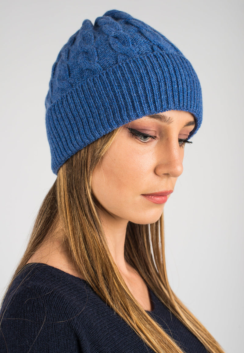 Regenerated 100% Cashmere Braided Hat | Dalle Piane Cashmere
