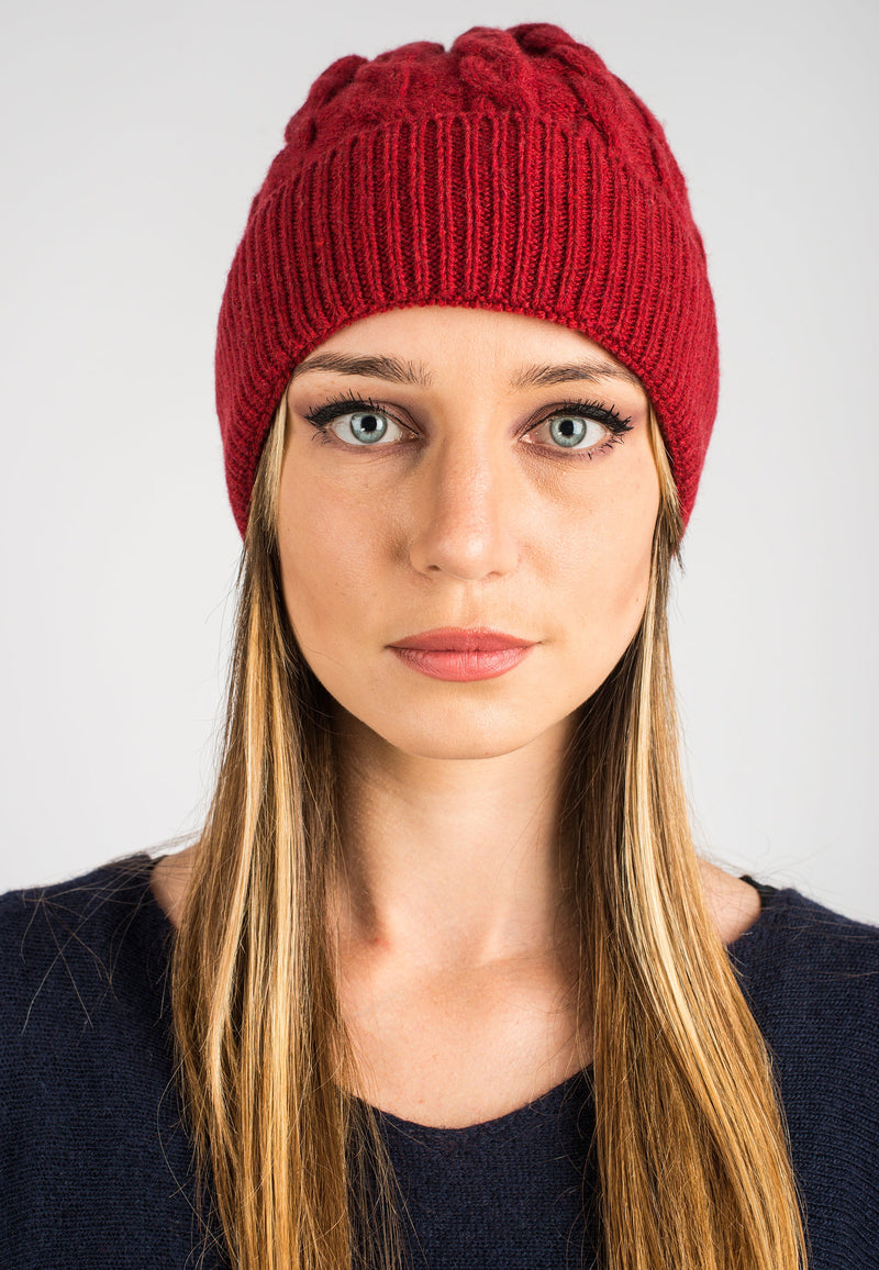 Regenerated 100% Cashmere Braided Hat | Dalle Piane Cashmere