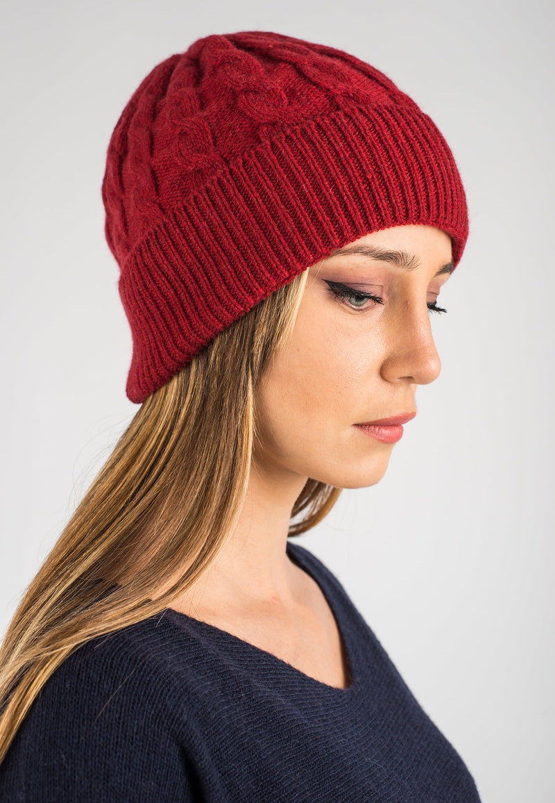 Regenerated 100% Cashmere Braided Hat | Dalle Piane Cashmere