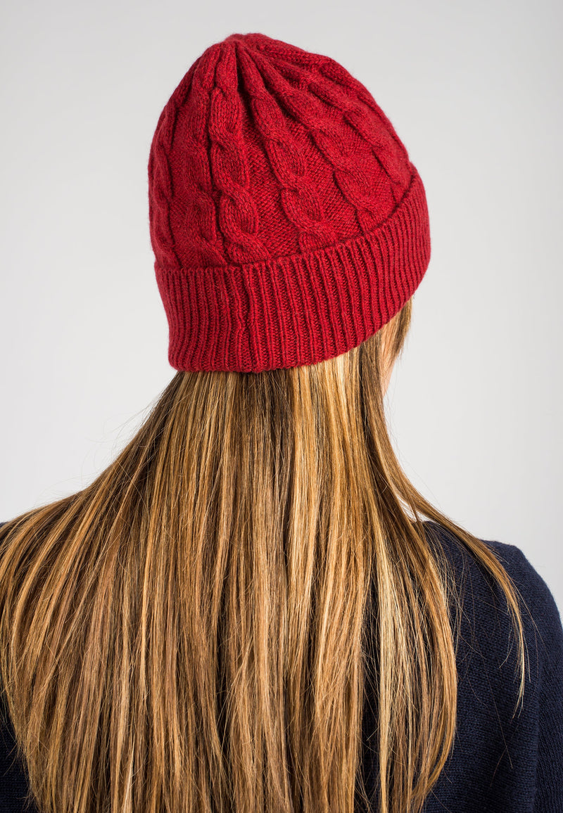 Regenerated 100% Cashmere Braided Hat | Dalle Piane Cashmere