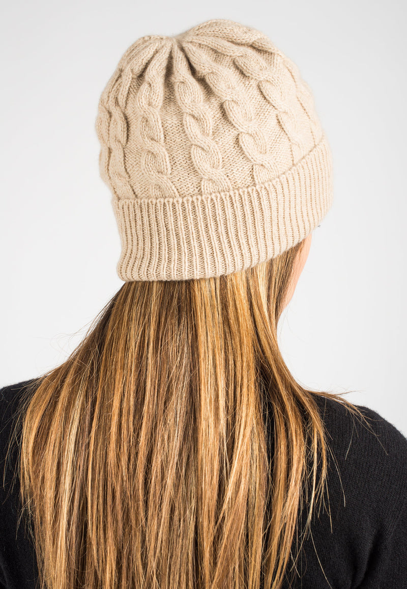 Regenerated 100% Cashmere Braided Hat | Dalle Piane Cashmere