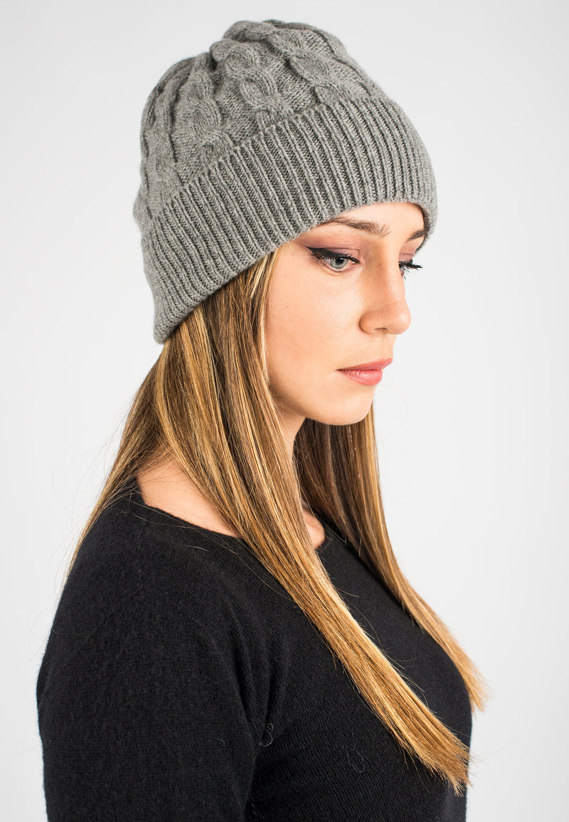 Regenerated 100% Cashmere Braided Hat | Dalle Piane Cashmere