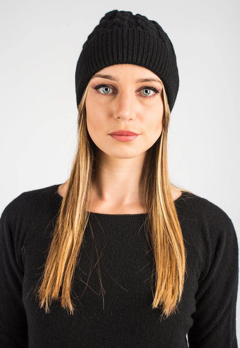 Regenerated 100% Cashmere Braided Hat | Dalle Piane Cashmere