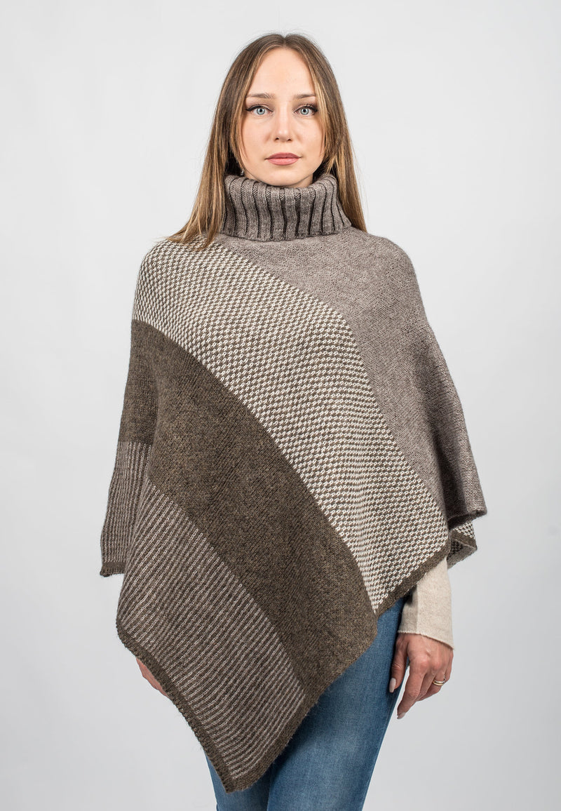 Striped Poncho | Dalle Piane Cashmere