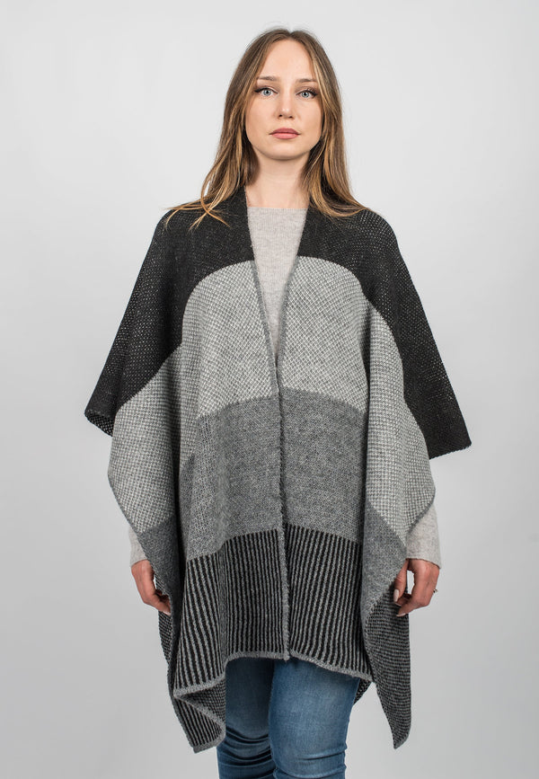 Striped Cape | Dalle Piane Cashmere