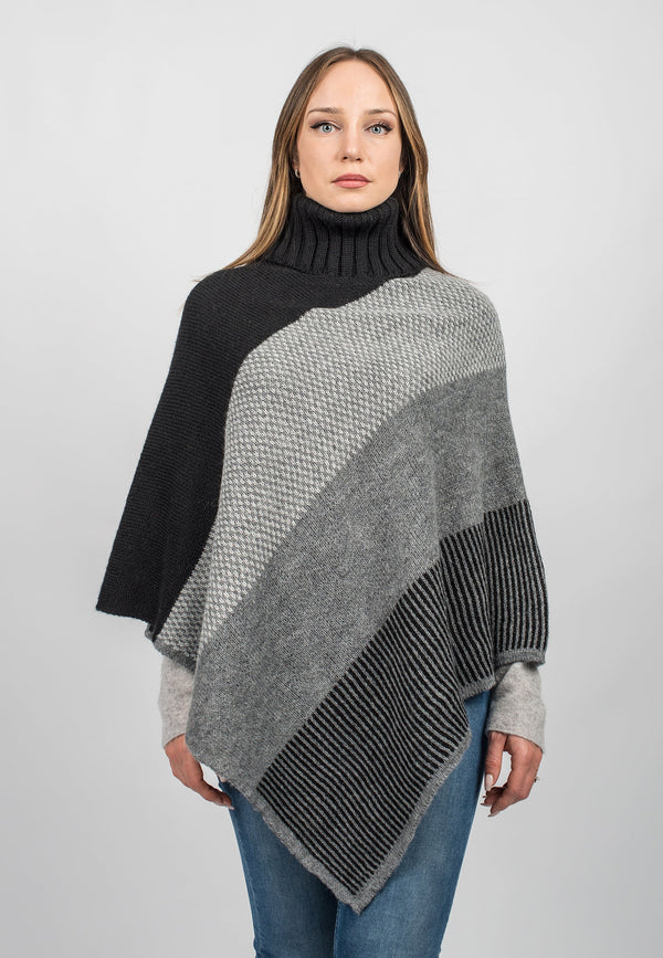 Striped Poncho | Dalle Piane Cashmere