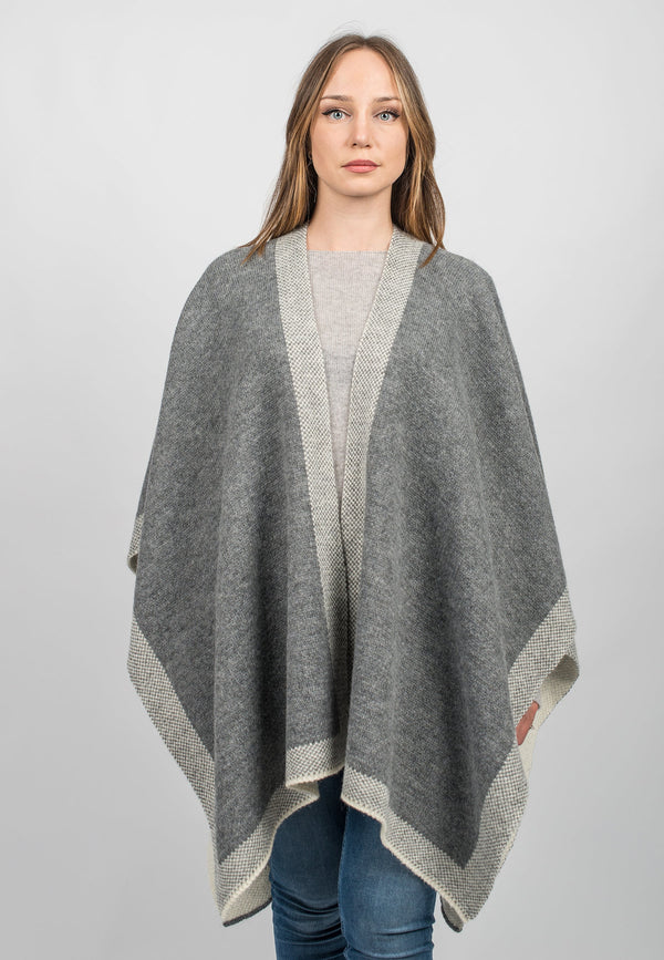 Bicolour Cape | Dalle Piane Cashmere