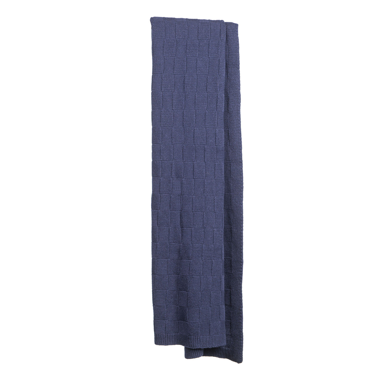 Blue Checkerboard Cashmere Blend Throw
