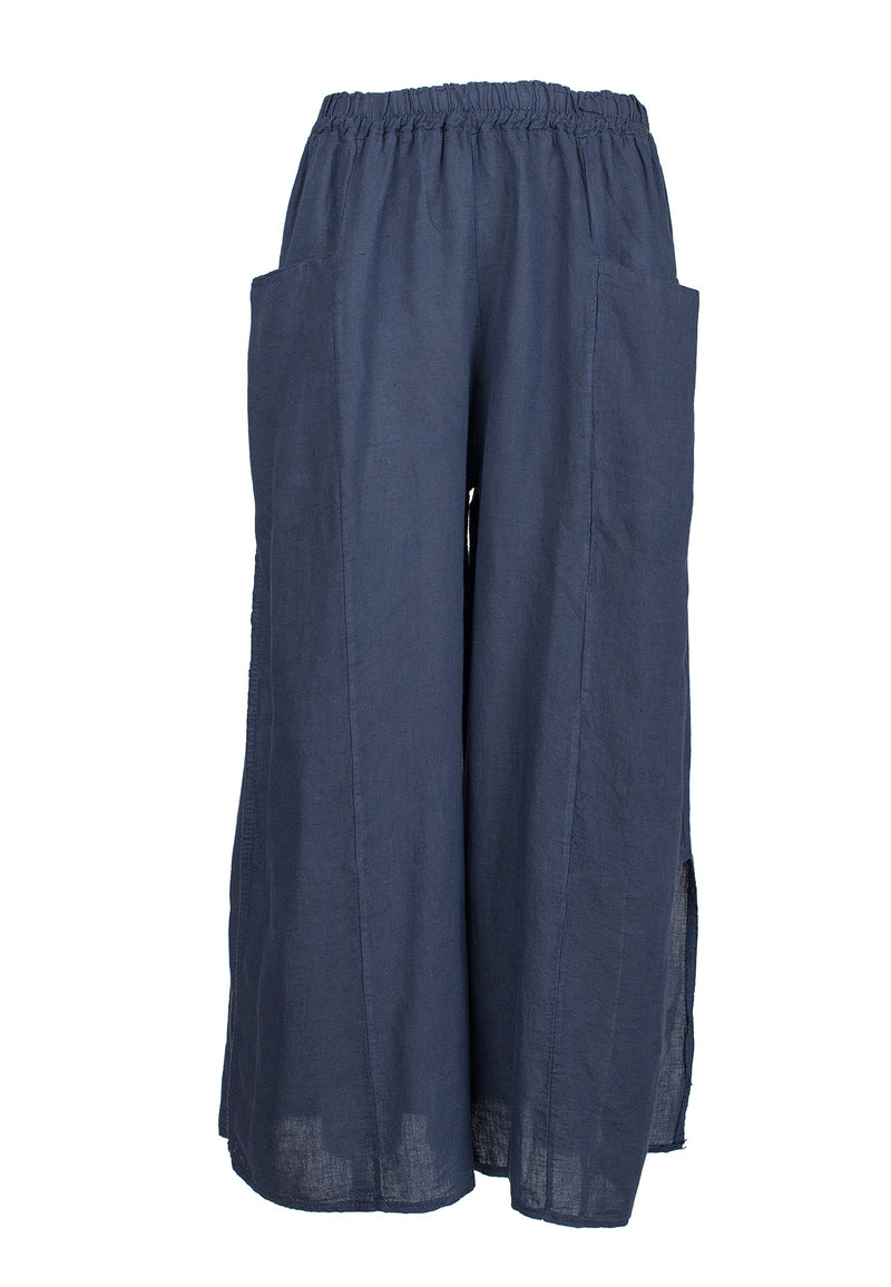 Pantalone con spacchi in 100% lino | Dalle Piane Cashmere