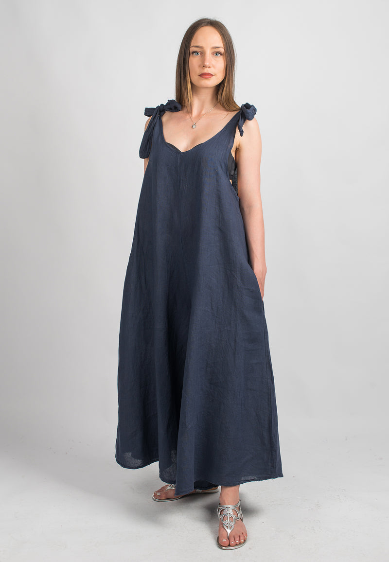 Jampsuit dress 100% Linen | Dalle Piane Cashmere