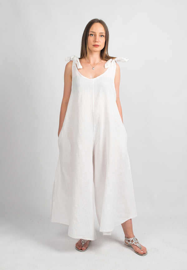 Jampsuit dress 100% Linen | Dalle Piane Cashmere