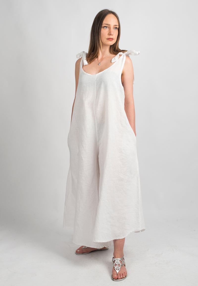 Jampsuit dress 100% Linen | Dalle Piane Cashmere