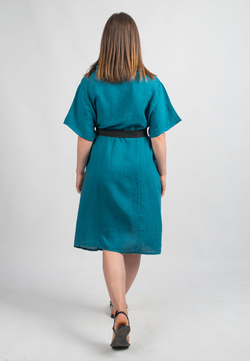 Short dress in 100% Linen | Dalle Piane Cashmere