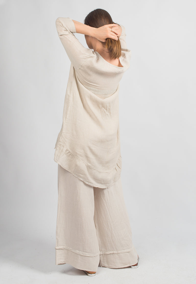 Long blouse 100% linen | Dalle Piane Cashmere