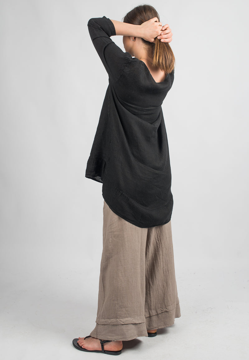 Long blouse 100% linen | Dalle Piane Cashmere
