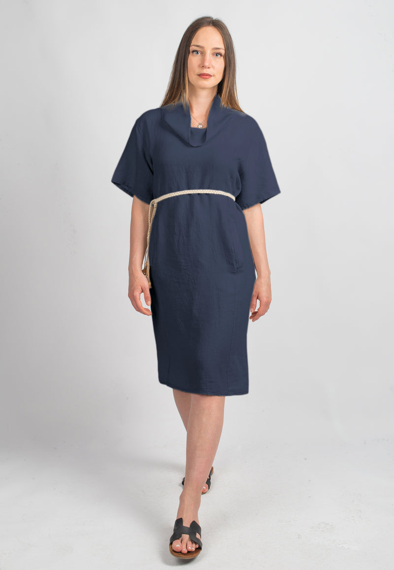 Short dress in 100% Linen | Dalle Piane Cashmere