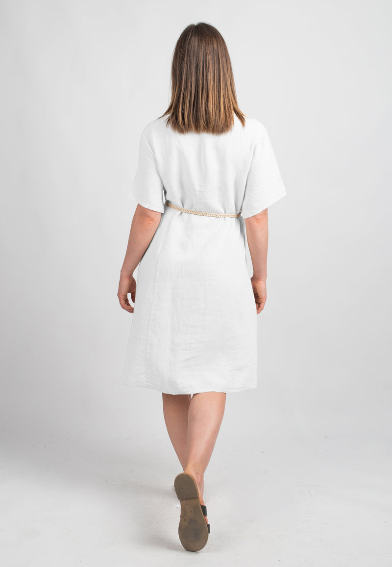 Short dress in 100% Linen | Dalle Piane Cashmere