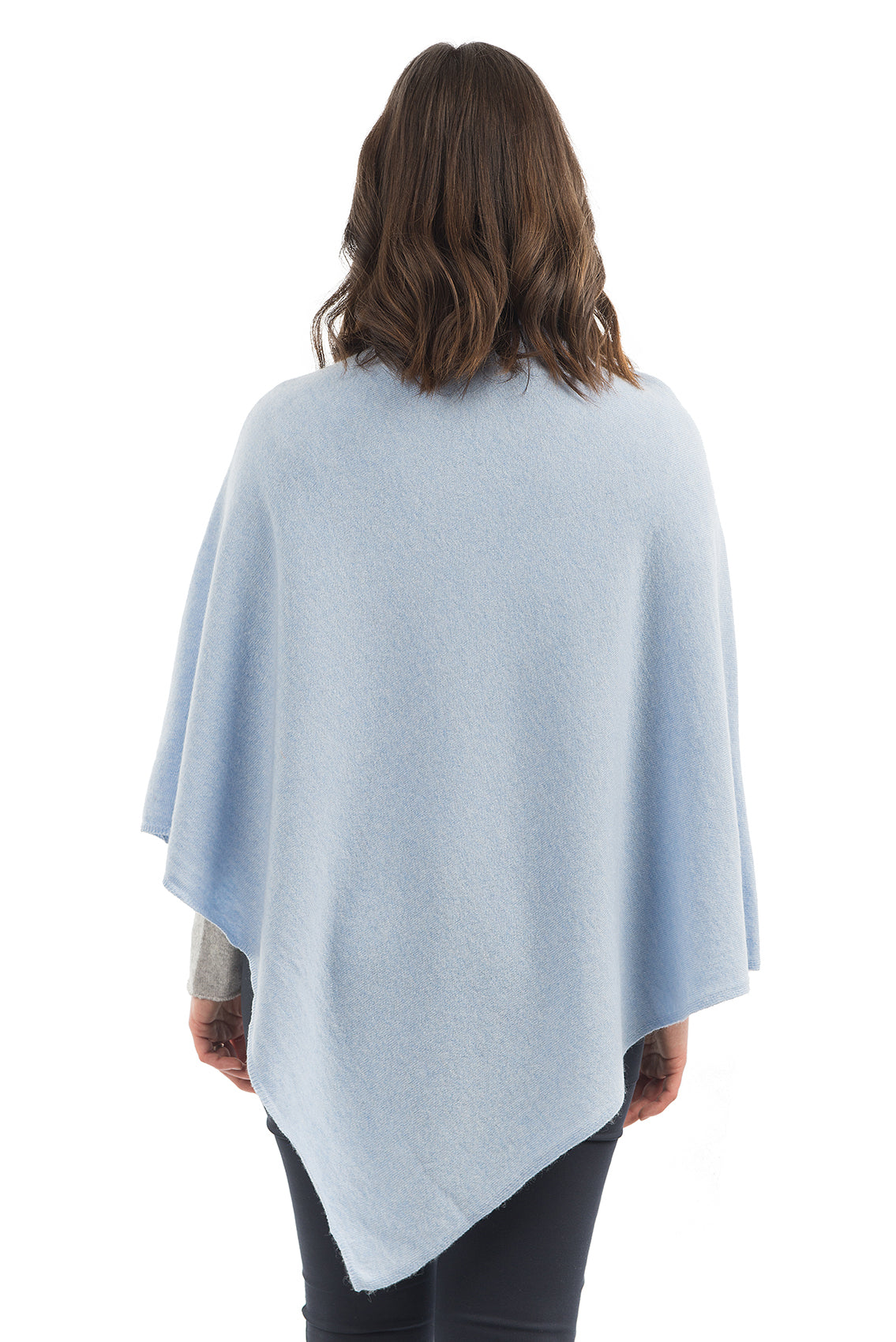 Sky Cashmere Blend Poncho, view 3