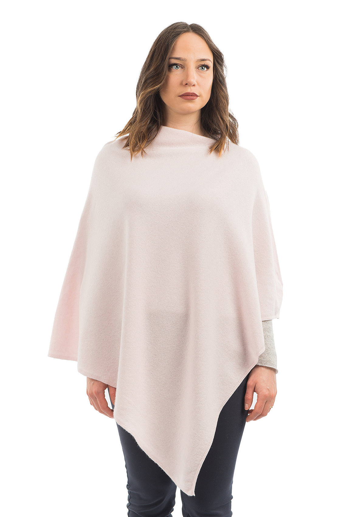 Pink Cashmere Blend Poncho