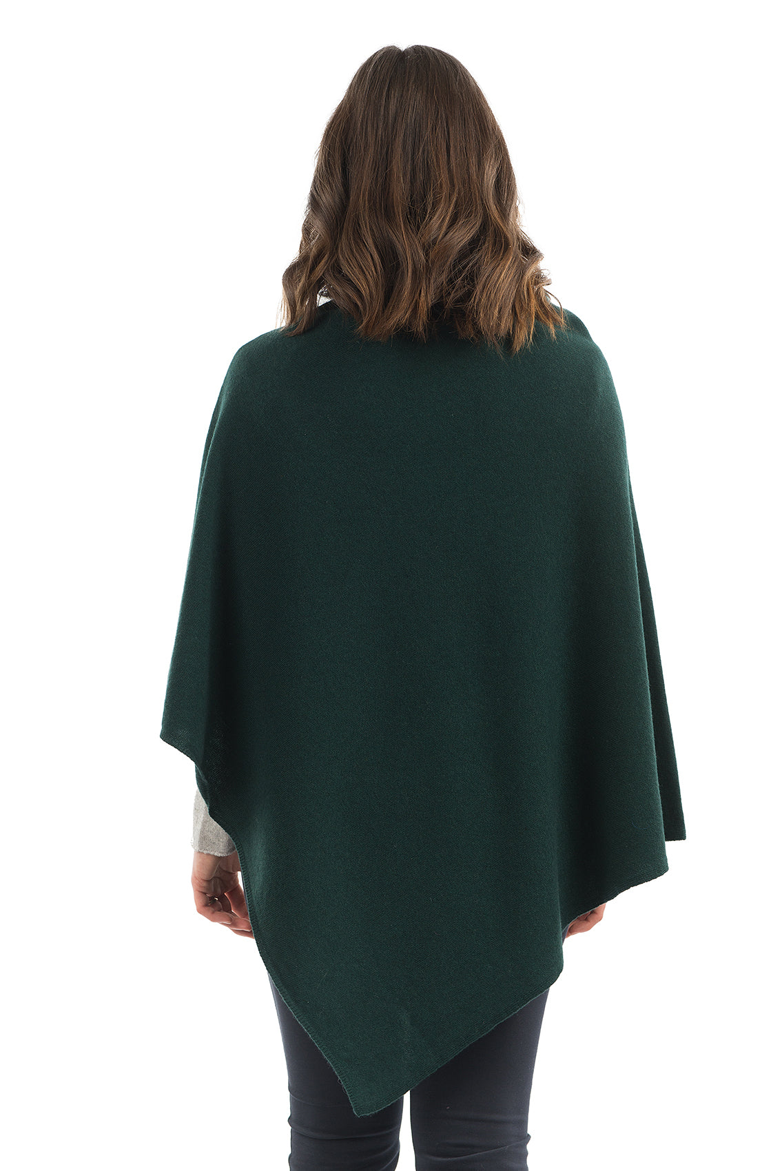 Orange Cashmere Blend Poncho, view 4