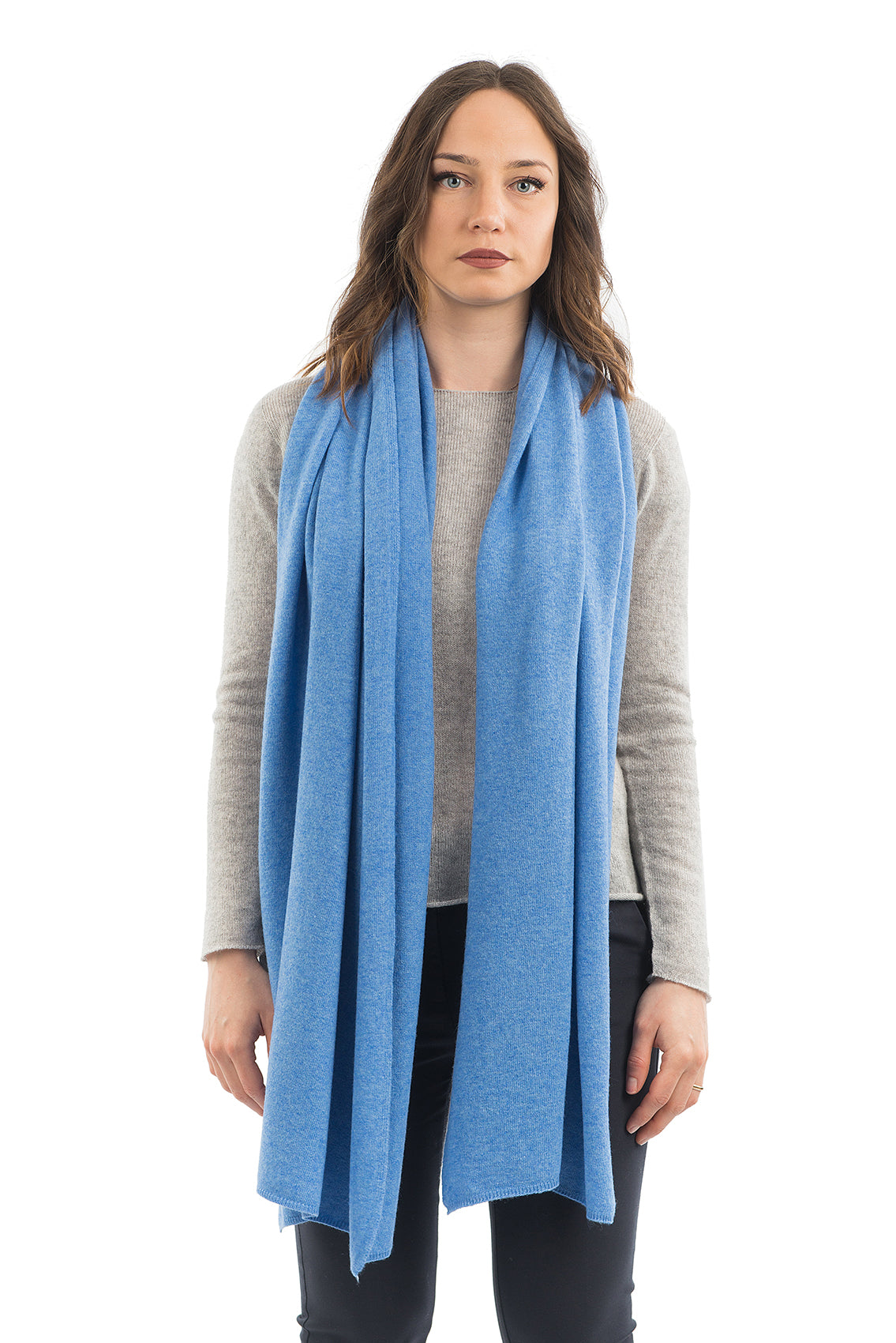 Light Blue Women's Cashmere Blend Wrap