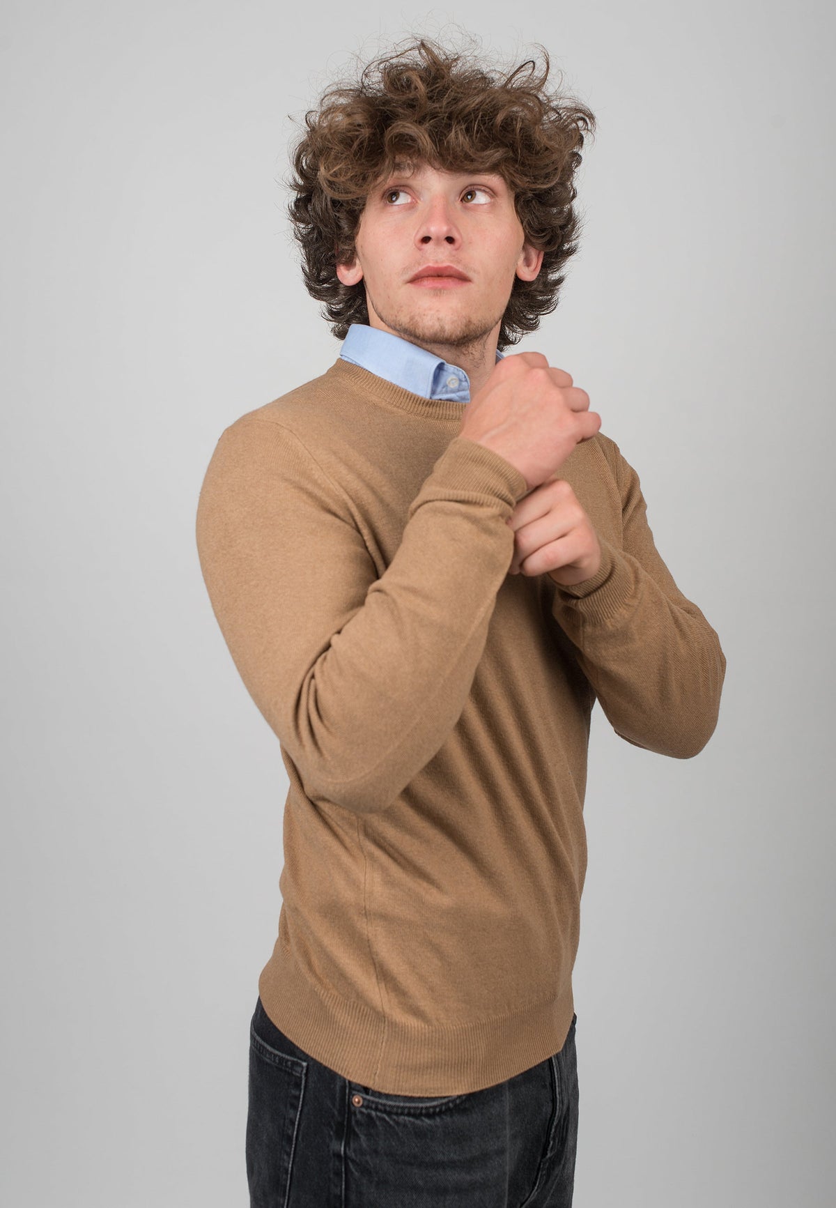 Camel Men's Cashmere Blend Crewneck, view 3