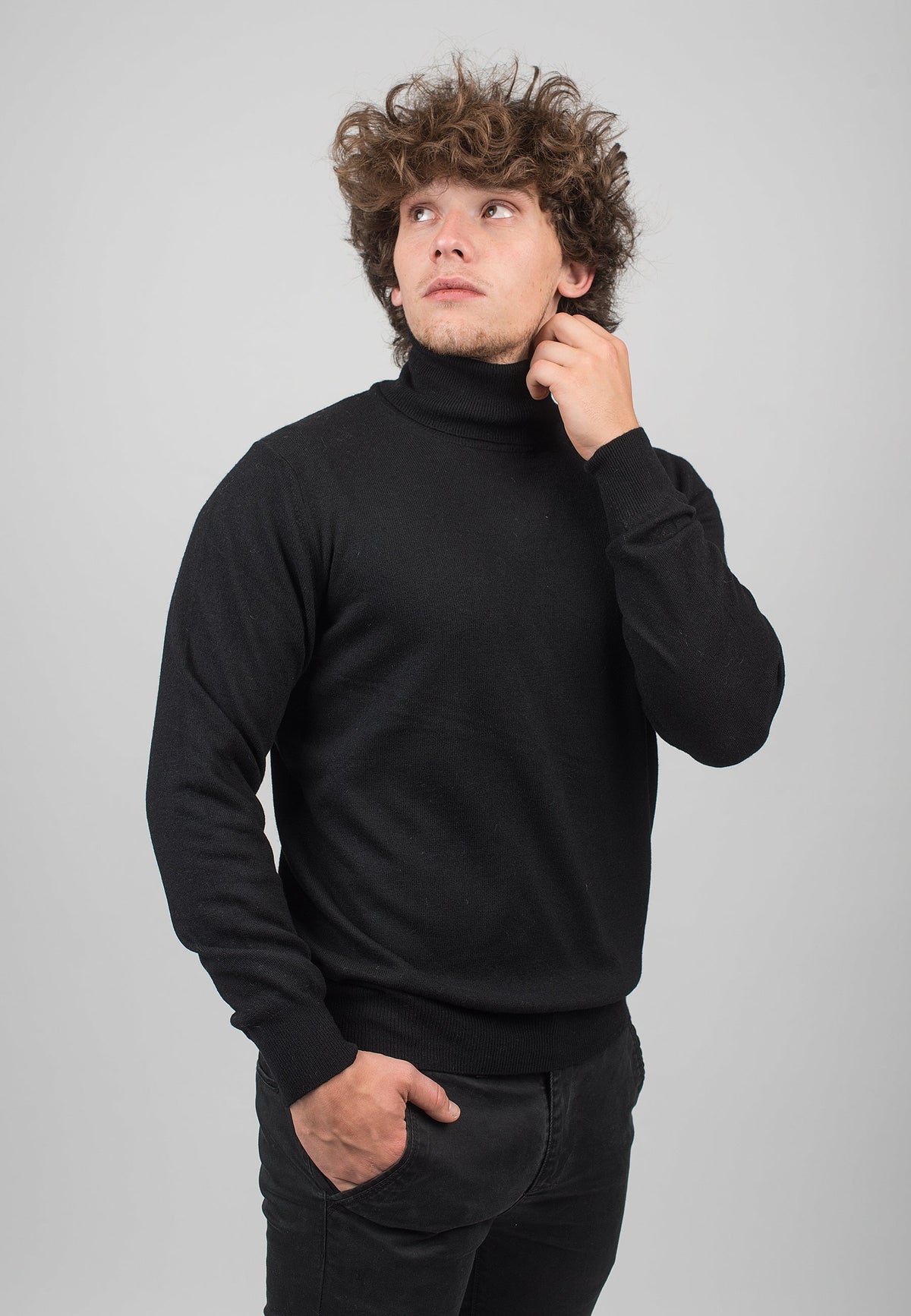 Men's Cashmere Blend Turtleneck, view 18