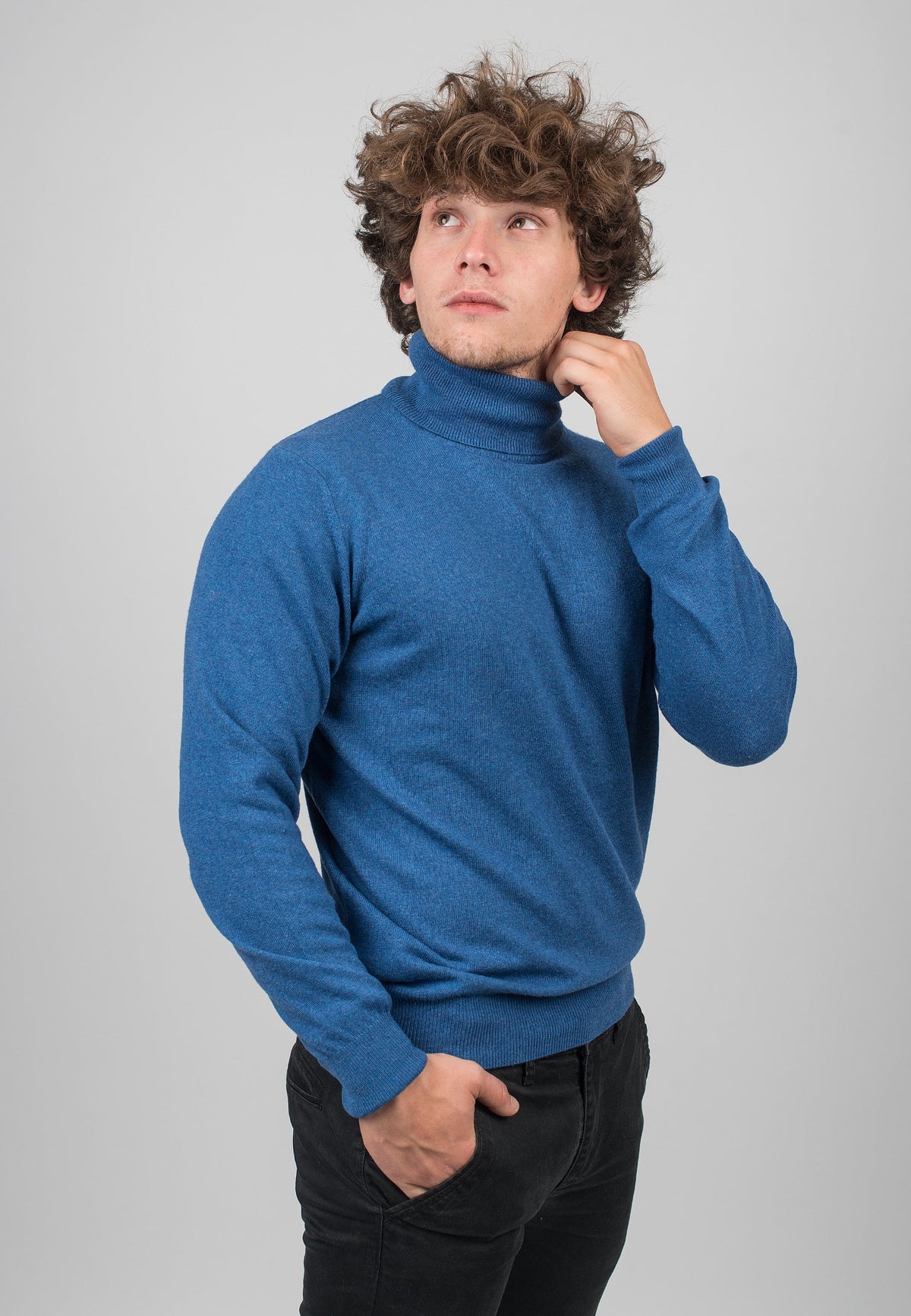 Men's Cashmere Blend Turtleneck, view 3